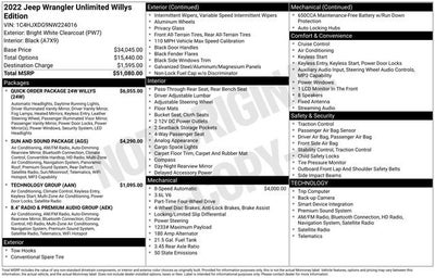 2022 Jeep Wrangler Unlimited Willys