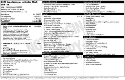 2020 Jeep Wrangler Black and Tan