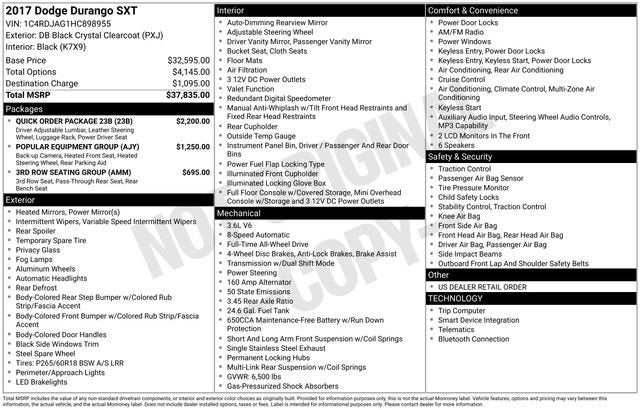 2017 Dodge Durango SXT