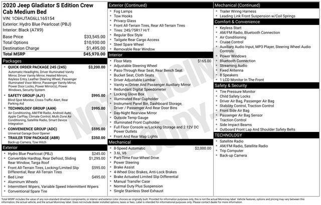 2020 Jeep Gladiator Sport S