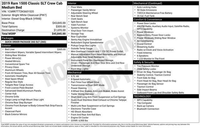 2019 RAM 1500 Classic SLT