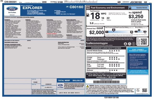 2018 Ford Explorer Platinum