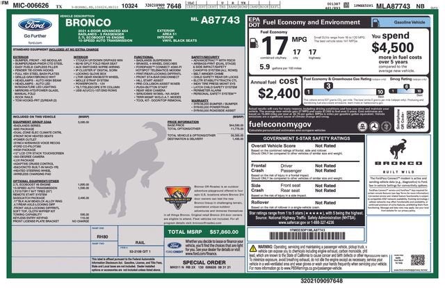 2021 Ford Bronco Badlands