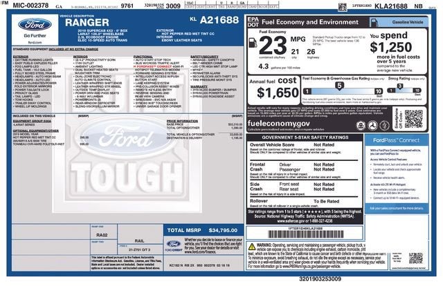 2019 Ford Ranger LARIAT