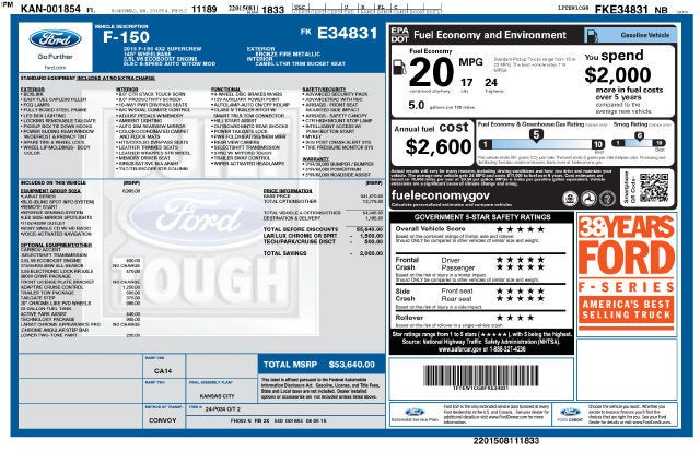 2015 Ford F-150 Lariat