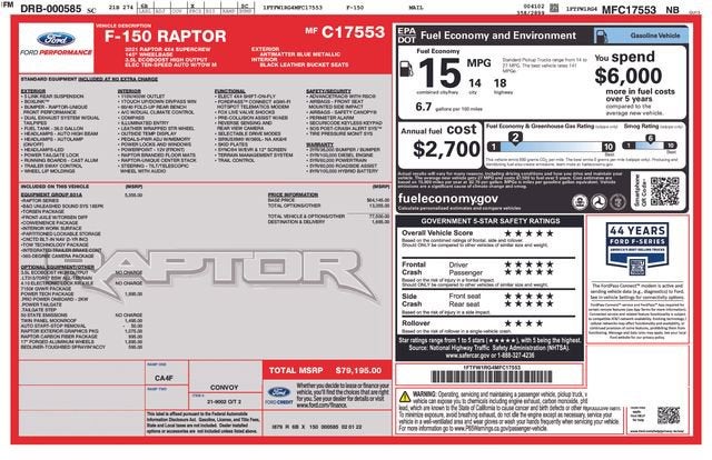 2021 Ford F-150 Raptor