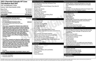 2021 Chevrolet Colorado 2WD Work Truck