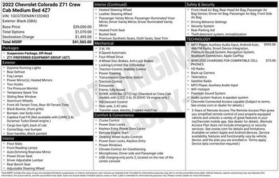 2022 Chevrolet Colorado 4WD Z71
