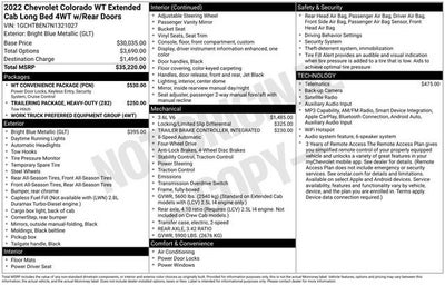 2022 Chevrolet Colorado 4WD Work Truck