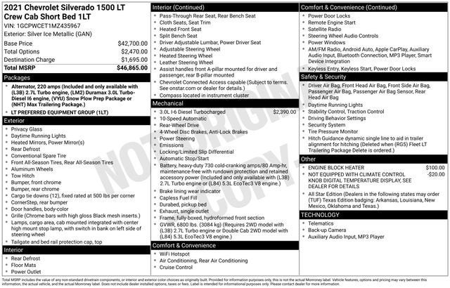 2021 Chevrolet Silverado 1500 LT