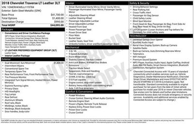 2018 Chevrolet Traverse LT Leather