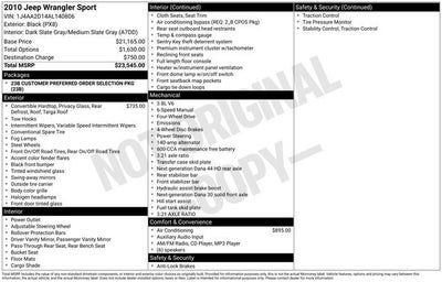 2010 Jeep Wrangler Sport