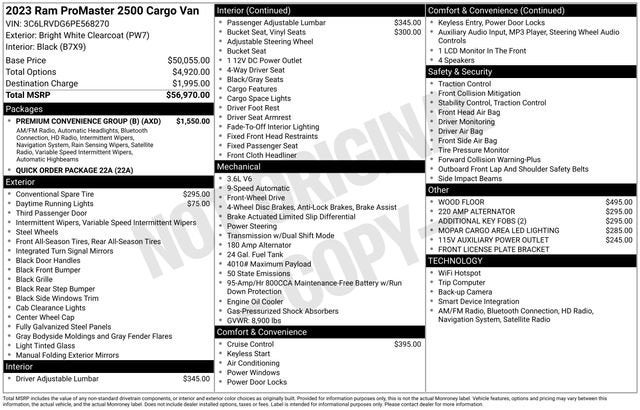 2023 RAM ProMaster 2500 High Roof