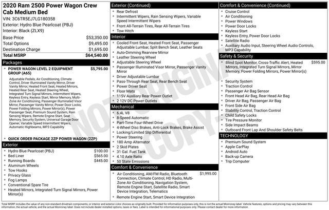 2020 RAM 2500 Power Wagon