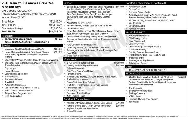 2018 RAM 2500 Laramie
