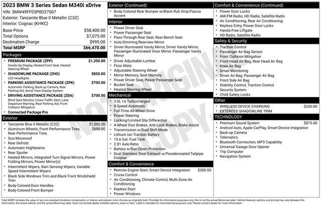 2023 BMW 3 Series M340i xDrive