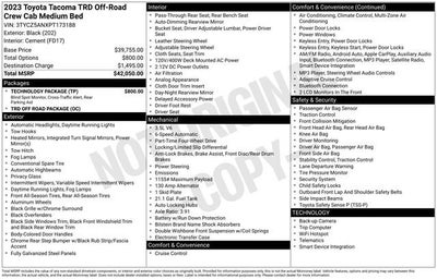 2023 Toyota Tacoma TRD Off Road