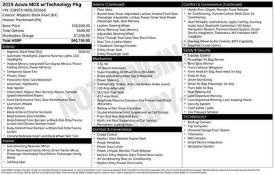 2025 Acura MDX w/Technology Package