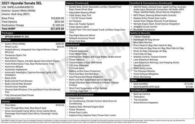2021 Hyundai Sonata SEL
