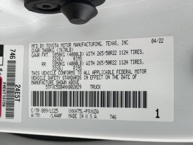 2022 Toyota Tundra Hybrid Capstone Hybrid