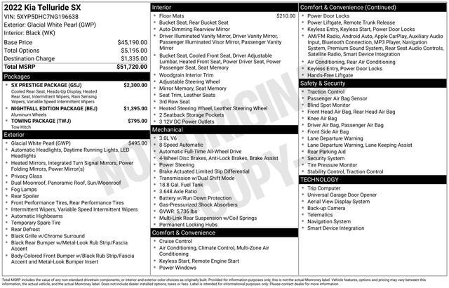 2022 Kia Telluride SX