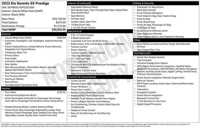 2023 Kia Sorento SX Prestige