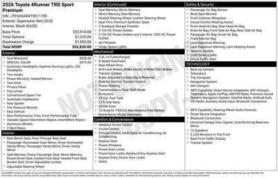 2026 Toyota 4Runner TRD Sport Premium
