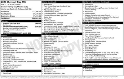 2024 Chevrolet Trax 2RS