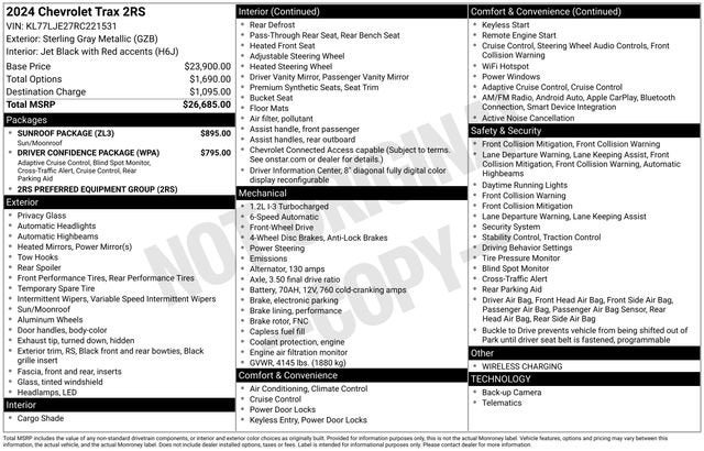 2024 Chevrolet Trax 2RS