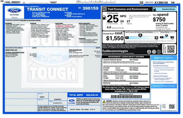 2019 Ford Transit Connect XL