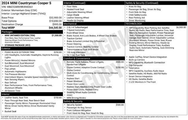 2024 MINI Cooper S Countryman Cooper S