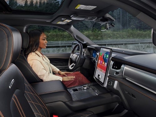 2024 Ford Expedition view of woman in driver seat while vehicle is in BlueCruise mode